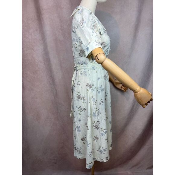 Vintage 90s does 1940s Floral Dress Size Small - Picture 5 of 6